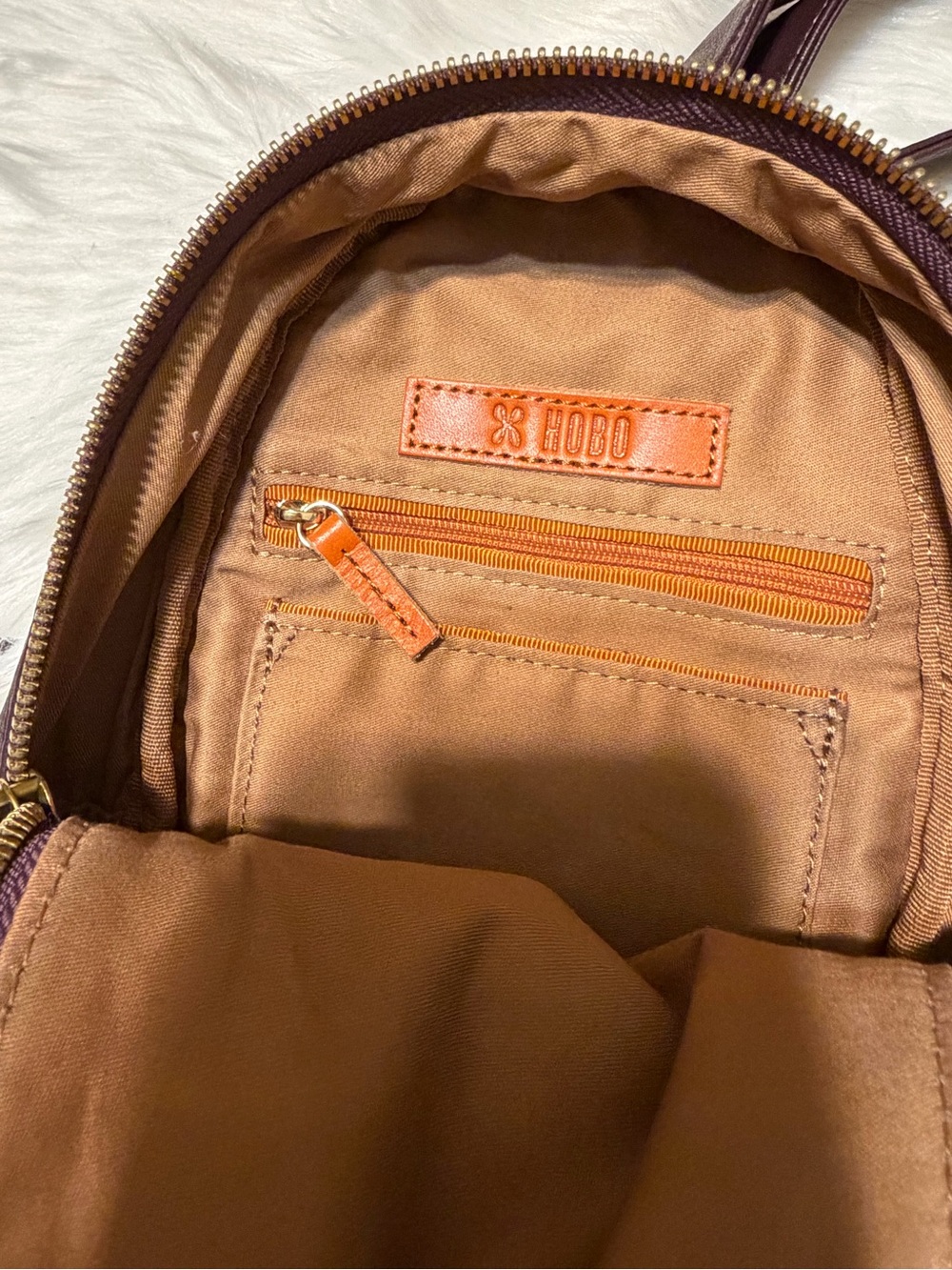 HOBO Fern Sling Mulberry Glaze Leather Crossbody - Picture 13 of 14